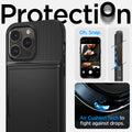 ACS04835 - iPhone 14 Pro Max Case Slim Armor CS in black showing protection Oh, snap. Air cushion tech to fight against drops.
