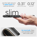 ACS04835 - iPhone 14 Pro Max Case Slim Armor CS in black showing just the right amount of added depth for optimal slimness. 0.31