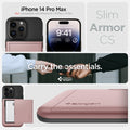 ACS04836 - iPhone 14 Pro Max Case Slim Armor CS in rose gold  iPhone 14 pro max Not compatible with iPhone 14, 14plus, 14 pro. Slim armor cs. Carry the essentials. Designed by spigen.