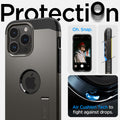ACS04839 - iPhone 14 Pro Max Case Tough Armor (MagFit) in gunmetal showing protection. Oh, snap. Air cushion tech to fight against drops.