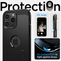 ACS04985 - iPhone 14 Pro Case Tough Armor (MagFit) in black showing protection. Oh, snap. Air cushion tech to fight against drops.