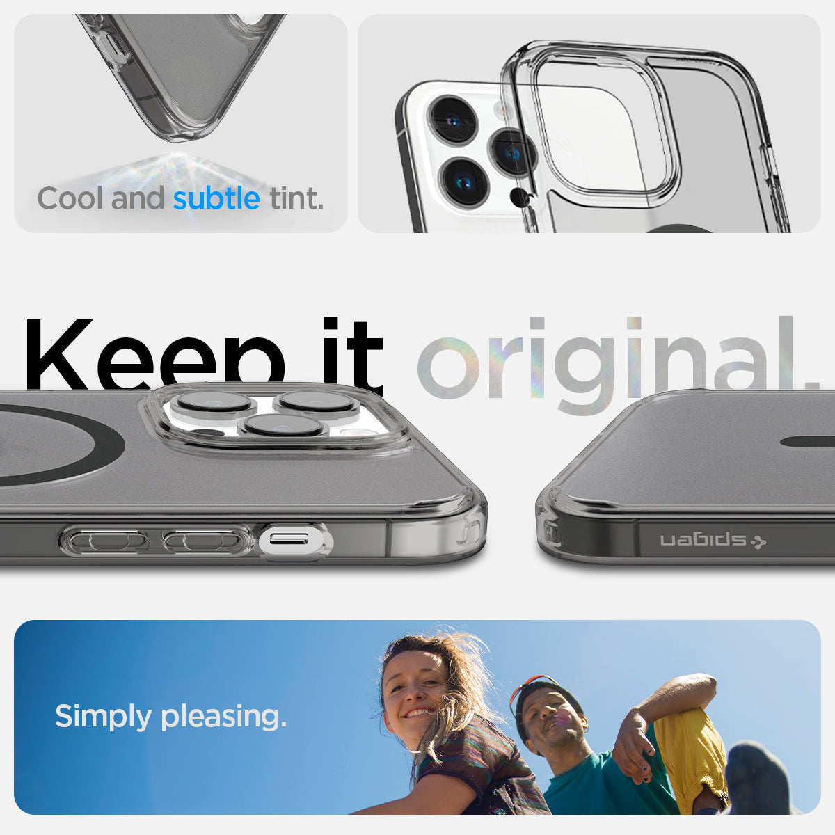 ACS05586 - iPhone 14 Pro Case Ultra Hybrid (MagFit) in frost black Keep it original. Simply pleasing