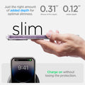 ACS05587 - iPhone 14 Pro Case Ultra Hybrid (MagFit) in frost clear showing just right amount of added depth for optimal slimness. charge on without losing the protection.