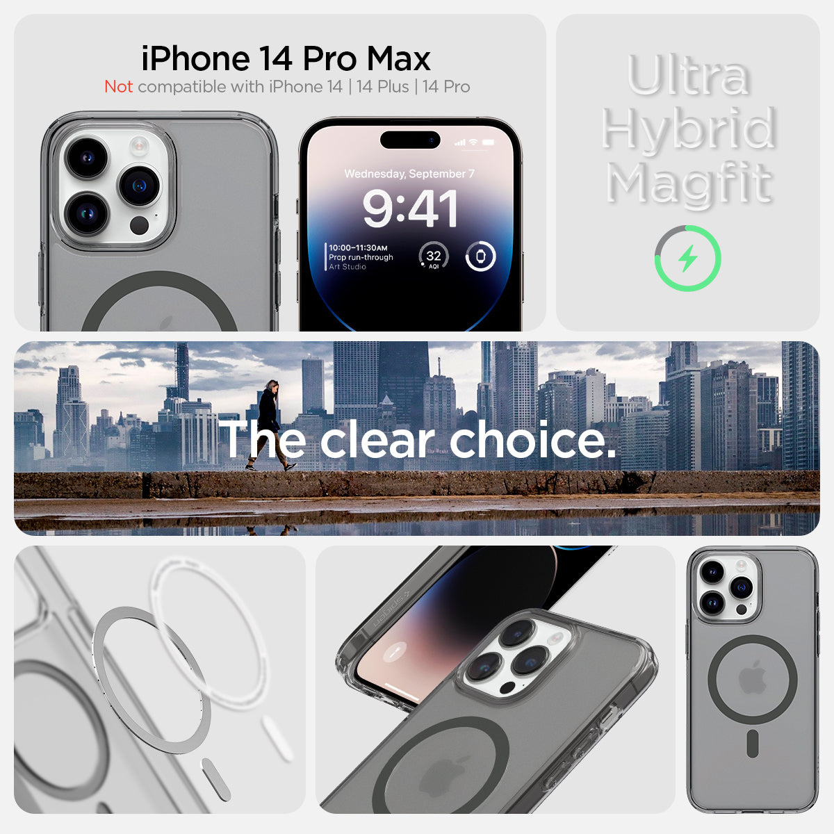 ACS05582 - iPhone 14 Pro Max Case Ultra Hybrid (MagFit) in frost black 