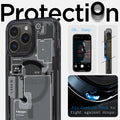 ACS05539 - iPhone 14 Pro Max Case Ultra Hybrid Zero One (MagFit) showing protection. Air cushion tech to fight against drops.