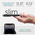 ACS05539 - iPhone 14 Pro Max Case Ultra Hybrid Zero One (MagFit) showing just the right amount of added depth for optimal slimness. Charge on without losing the protection.
