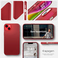 ACS04789 - iPhone 14 Case Thin Fit in red showing the bare essentials