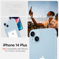 ACS04908 - iPhone 14 Plus Case Crystal Slot in crystal clear showing Not compatible with iPhone 14, 14 pro, 14 pro max. crystal slot. Keep it original