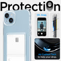 ACS04908 - iPhone 14 Plus Case Crystal Slot in crystal clear showing protection. Air cushion tech to help your drop.