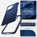 ACS04775 - iPhone 14 Plus Case Thin Fit in navy blue showing the coated PC for extra grip and drop protection