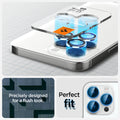 AGL05599 - iPhone 14 Pro / 14 Pro Max Optik Pro Lens Protector in silver  showing the perfect fit. Precisely designed for a flush look