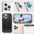 AGL05599 - iPhone 14 Pro / 14 Pro Max Optik Pro Lens Protector in silver showing the mix and match