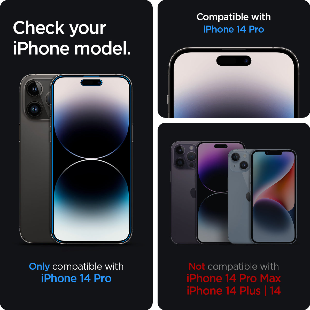 AGL05215 - iPhone 14 Pro Screen Protector EZ FIT GLAS.tR Privacy  check your iPhone model. only compatible with iPhone 14 Pro max. Not compatible with iPhone 14 pro, iPhone 14 Plus, iPhone 14