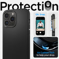 ACS04989 - iPhone 14 Pro Case Mag Armor (MagFit) in matte black showing protection. Oh snap. Air cushion tech to fight against drops.