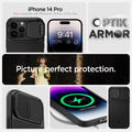 ACS04993 - iPhone 14 Pro Case Optik Armor (MagFit) in black  iPhone 14 pro max. Not compatible with iPhone 14, 14 plus, 14 pro. Optik armor. Picture perfect protection.