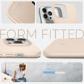ACS04785 - iPhone 14 Pro Case Thin Fit in sand beige showing the fitted, minimal design