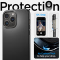 ACS04780 - iPhone 14 Pro Case Thin Fit in black showing the air cushion tech to help your drop