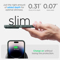 ACS04786 - iPhone 14 Pro Case Thin Fit in abyss green showing just the right amount of added depth for optimal slimness. 0.31
