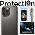 ACS04782 - iPhone 14 Pro Case Thin Fit in gunmetal showing the air cushion tech to help your drop
