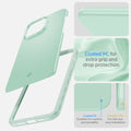 ACS04784 - iPhone 14 Pro Case Thin Fit in apple mint showing the coated PC for extra grip and drop protection