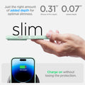 ACS04784 - iPhone 14 Pro Case Thin Fit in apple mint showing just the right amount of added depth for optimal slimness. 0.31
