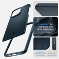 ACS04781 - iPhone 14 Pro Case Thin Fit in metal slate showing the coated PC for extra grip and drop protection