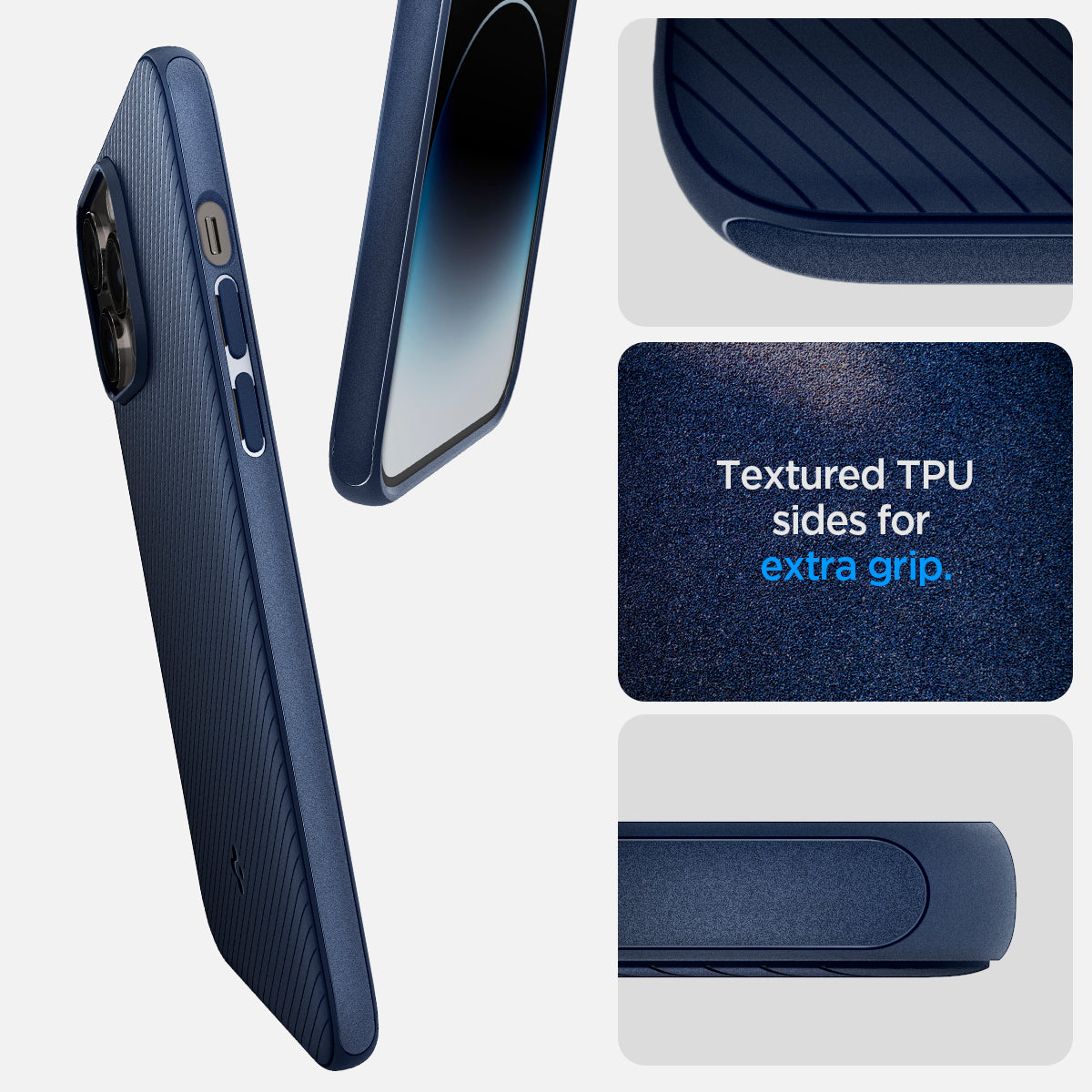 ACS04845 - iPhone 14 Pro Max Case Mag Armor (MagFit) showing textured TPU sides for extra grip.
