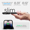 ACS04848 - iPhone 14 Pro Max Case Optik Armor (MagFit) in black showing just the right amount of added depth for optimal slimness. 0.31