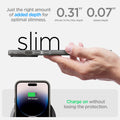 ACS04767 - iPhone 14 Pro Max Case Thin Fit in gunmetal showing just the right amount of added depth for optimal slimness. 0.31