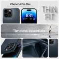 ACS04768 - iPhone 14 Pro Max Case Thin Fit in metal slate showing the compatibility only with iPhone 14 Pro Max. Not compatible with iPhone 14 | 14 Plus | 14 Pro
