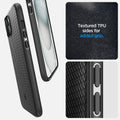 ACS06815 - iPhone 15 Case Mag Armor (MagFit) in matte black textured TPU sides for added grip.