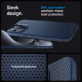 ACS06563 - iPhone 15 Pro Max Case Liquid Air in navy blue sleek design. Slim and modern aesthetic meets total protection with textured grooves