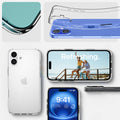 ACS08190 - iPhone 16 Case Liquid Crystal in Crystal Clear showing refreshing and details.