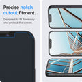 AGL03385 - iPhone 16e Plus Screen Protector EZ FIT GLAS.tR SLIM showing the precise notch cutout fitment. Designed to fit flawlessly and protect the screen
