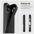 ACS09161 - iPhone 16e Case Liquid Air in Matte Black showing the optimal slimness. Precise fit, thin and sturdy for ultimate comfort and protection