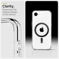 ACS09140 - iPhone 16e Case Ultra Hybrid (MagFit) in Carbon Fiber showing the crystal clarity. Showcase the original design of the device
