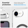 ACS09140 - iPhone 16e Case Ultra Hybrid (MagFit) in Carbon Fiber showing the essential protection. Raised edge keep the camera and display flawless and scratch-free