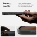 ACS09146 - iPhone 17e Case Ultra Hybrid Classic (MagFit) in Classic Black showing the perfect profile. Slim silhouette with precise cutouts for easy access for all buttons