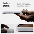ACS09147 - iPhone 17e Case Ultra Hybrid Classic (MagFit) in Classic Silver showing the perfect profile. Slim silhouette with precise cutouts for easy access for all buttons