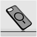 ACS09144 - iPhone 16e Case Ultra Hybrid (MagFit) in Frost Black showing the back, partial side and bottom