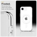 ACS09145 - iPhone 16e Case Ultra Hybrid (MagFit) in Frost White showing the crystal clarity. Showcase the original design of the device