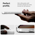 ACS09145 - iPhone 16e Case Ultra Hybrid (MagFit) in Frost White showing the perfect profile. Slim silhouette with precise cutouts for easy access for all buttons