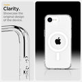 ACS09139 - iPhone 16e Case Ultra Hybrid (MagFit) in Clear White showing the crystal clarity. Showcase the original design of the device