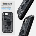 ACS09141 - iPhone 17e Case Ultra Hybrid Zero One (MagFit) in Zero One showing the design teardown. Showcase your iPhone's unique internal design