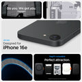ACS09142 - iPhone 16e Case Ultra Hybrid Zero One (MagFit) in Zero One White showing the all new design for iPhone 16e. MagFit compatible.