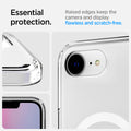ACS09148 - iPhone 16e Case Ultra Hybrid S (MagFit) in Clear White showing the essential protection. Raised edges kepp the camera and display flawless and scratch-free