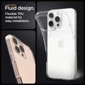 ACS08112 - iPhone 16 Pro Case Liquid Crystal in Crystal Clear lightweight fluid design. flexible TPU material for easy installation.