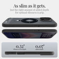 ACS08384 - iPhone 16 Pro Case Ultra Hybrid Classic (MagFit) in Classic Black as alim as it gets. just the right amount of added depth for optimal slimness & grip. 0.32