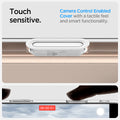 ACS08512 - iPhone 16 Pro Case Ultra Hybrid T (MagFit + Camera Control) in White showing the touch sensitive, full button coverage with a tactile feel and smart functionality