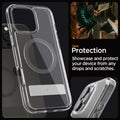 ACS08143 - iPhone 16 Pro Case Ultra Hybrid S (MagFit) in Graphite clear protection. Showcase and protect your device from any drops and scratches.